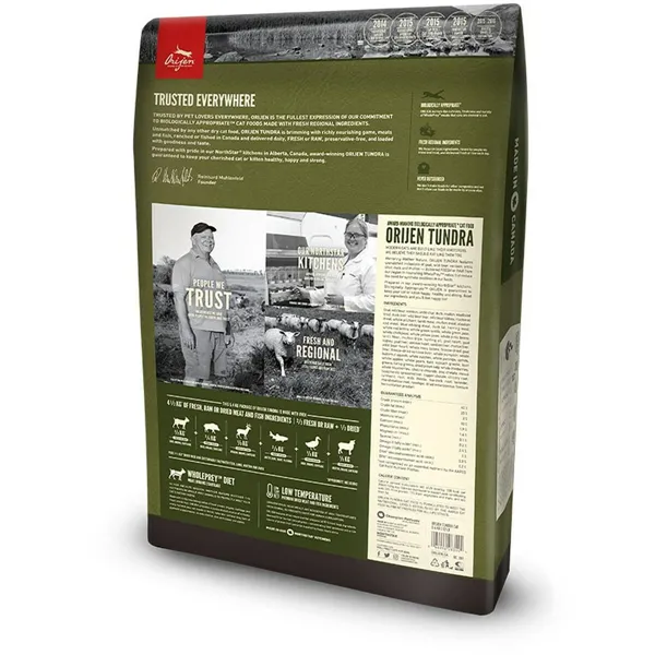 Cat food Orijen Tundra Adult Fish Veal Duck Wild Boar 1,8 kg