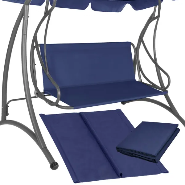 Aiamööbli kiige istekatte materjal Springos GS1003, 110 x 90 cm, veekindel kangas, tumesinine
