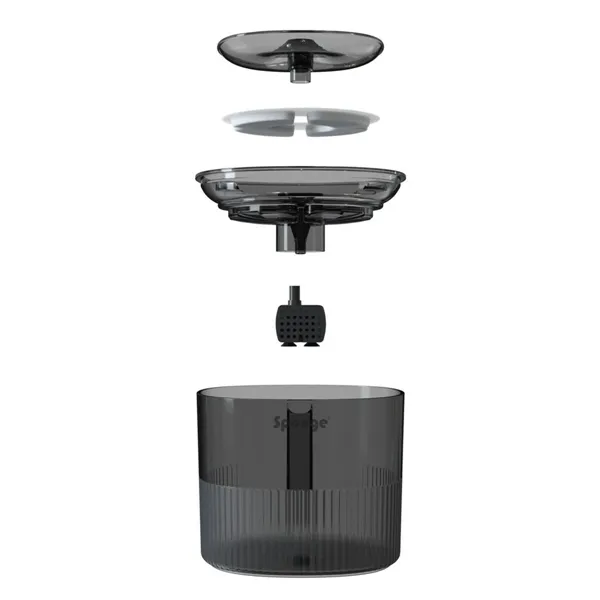 Cat Feeder Sponge Black Plastic