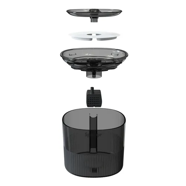 Cat Feeder Sponge Black Plastic