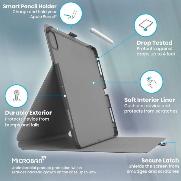 Speck Balance Folio – Case iPad Air 11” (2026 - 2024) / iPad Air 10.9” (5-4 gen.) (2022-2020) / iPad Pro 11” (2022-2018) (Black)