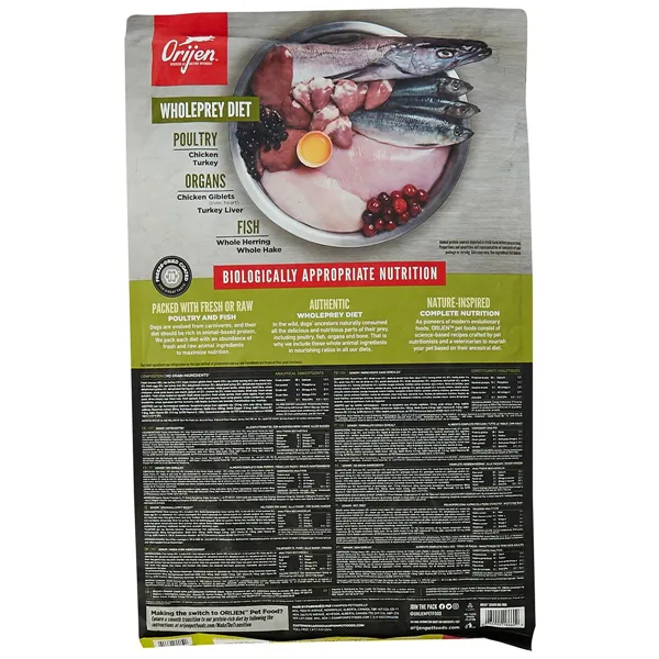 Fodder Orijen Senior Chicken Turkey Fish 6 Kg