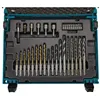 Set of drill and screwdriver bits Makita B-69478 Drill bit carrier Aluminium 65 Pieces