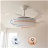 Ceiling Fan with RGB LED Light, 4 Retractable Blades and Remote Control InnovaGoods