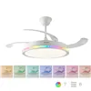 Ceiling Fan with RGB LED Light, 4 Retractable Blades and Remote Control InnovaGoods