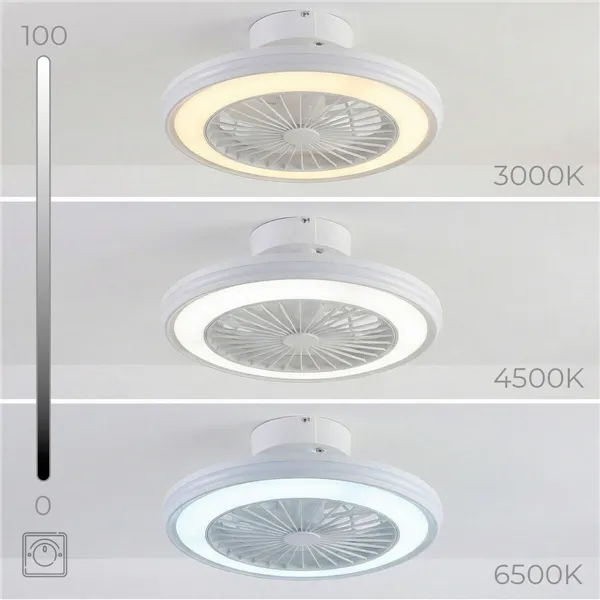 Ceiling Fan with RGB LED Light, Hidden Blades and Remote Control Nexory InnovaGoods