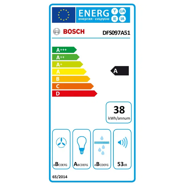 Conventional Hood BOSCH DFS097A51 Silver Metallic