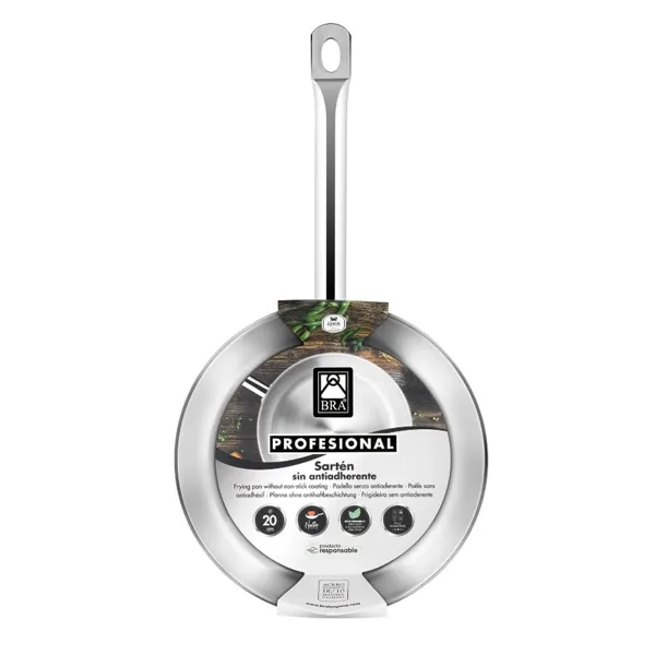Pan BRA A121614 Silver Stainless steel Ø 28 cm