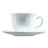 Set of Mugs with Saucers Luminarc 00106 (4 pcs) White Glass 280 ml (4 Pieces)