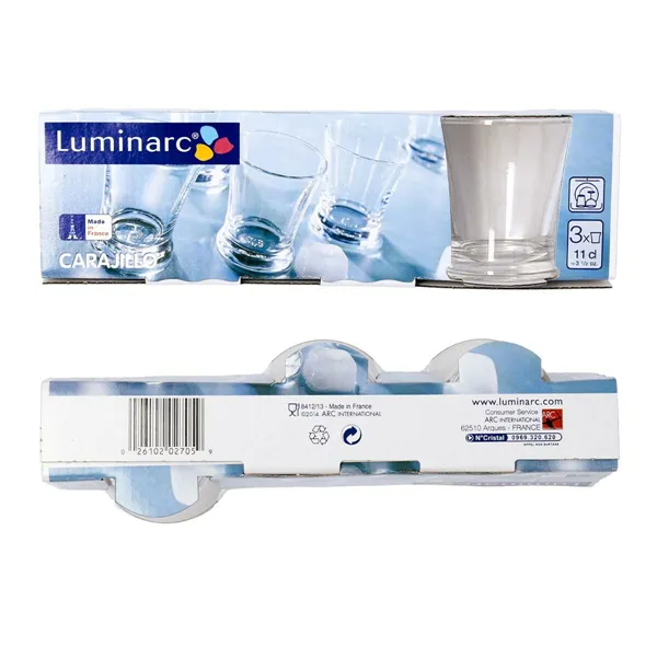 Shot glass Luminarc Carajillo Transparent Glass 110 ml 3 Pieces