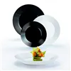 Tableware Luminarc 1900 White/Black Glass 18 Pieces