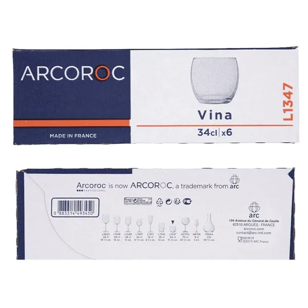 Set of glasses Arcoroc Arcade Transparent 6 Pieces (24 cl)
