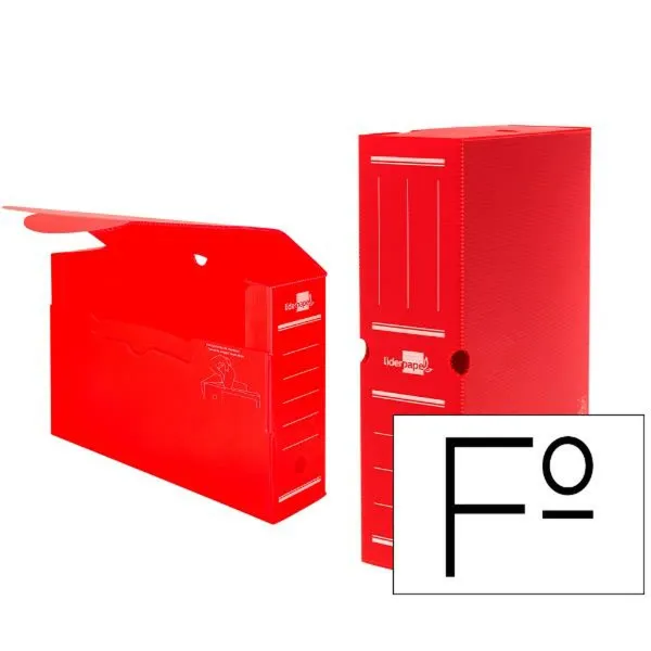 File Box Liderpapel DF10 Red (1 Unit)