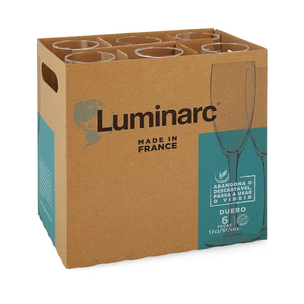 Champagne glass Luminarc Duero Transparent Glass (170 ml) (6 Units)