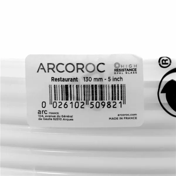 Plate set Arcoroc Intensity White 6 Units Glass 20,5 cm