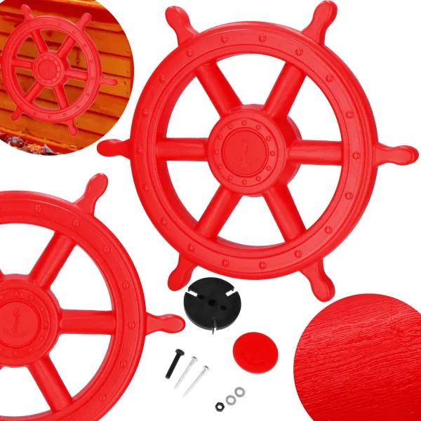 Stūre rotaļu laukumam Springos KG0038 bērniem, jūras tematikas rotaļlieta, sarkana