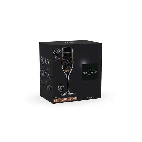 Set of cups Chef&Sommelier Sensation Exalt Ec Transparent Glass 190 ml (6 Units)
