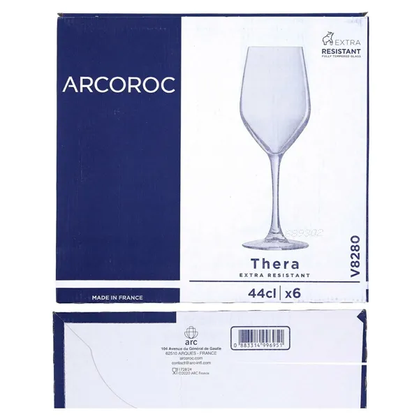 Set of cups Arcoroc Thera Transparent Glass 440 ml (6 Units)