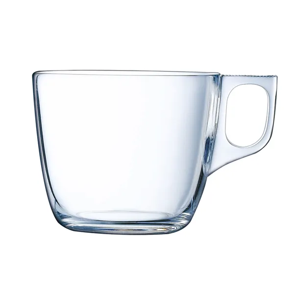 Set of Mugs with Saucers Arcoroc Voluto Transparent Glass 220 ml (6 Units)