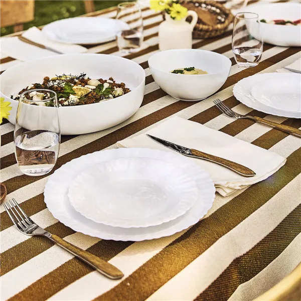 Tableware Luminarc Feston White Glass 18 Pieces