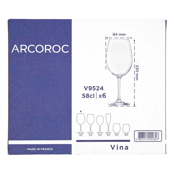 Wine glass Arcoroc Vina Transparent Glass 580 ml (6 Units)