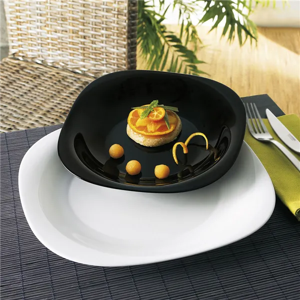 Tableware Luminarc Carine N&b White Black Glass 19 Pieces