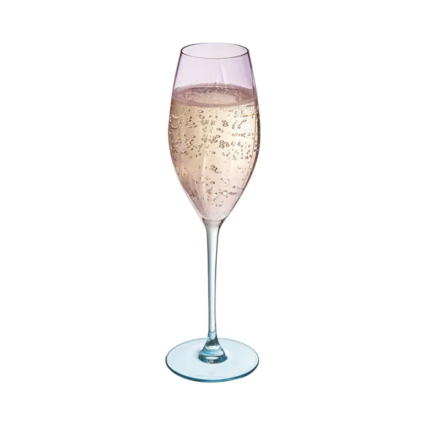Champagne glass Cristal d’Arques Paris Swirly Spring Pink Glass 210 ml (4 Units)