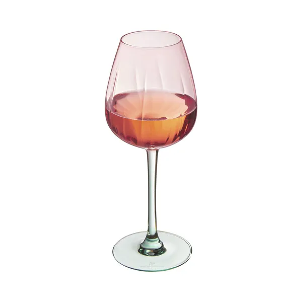 Wine glass Cristal d’Arques Paris Swirly Spring Pink Glass 470 ml (4 Units)