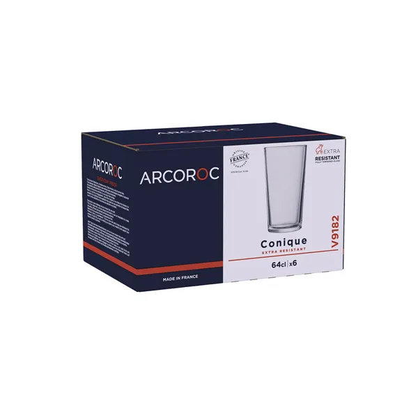 Glass Arcoroc Conique Transparent Glass 640 ml (6 Units)