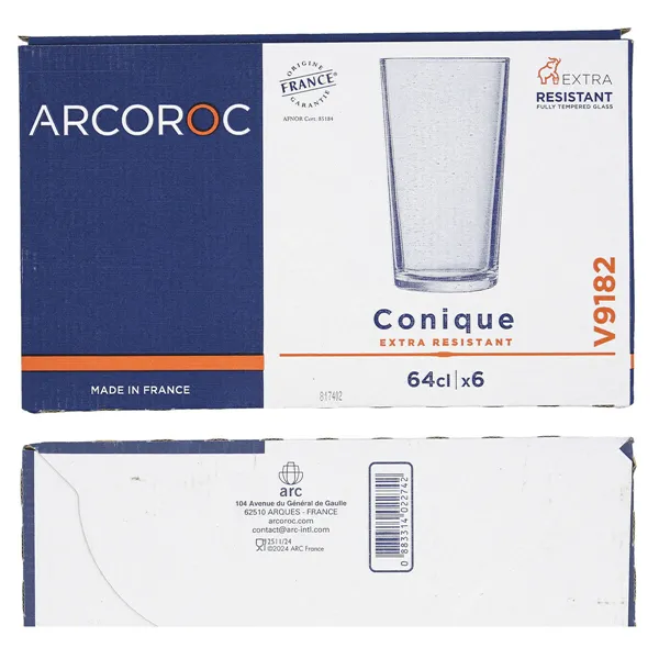 Glass Arcoroc Conique Transparent Glass 640 ml (6 Units)