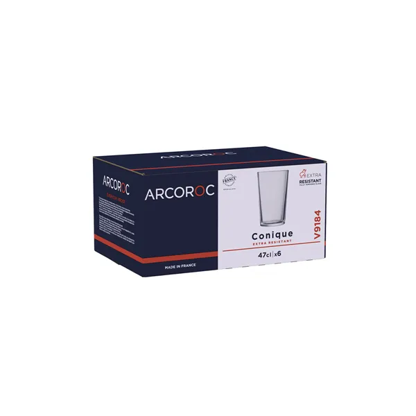 Glass for water Arcoroc Conique Transparent Glass 470 ml (6 Units)