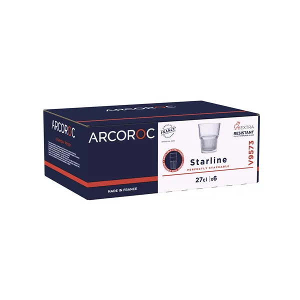 Glass for water Arcoroc Starline Transparent Glass 270 ml (6 Units)