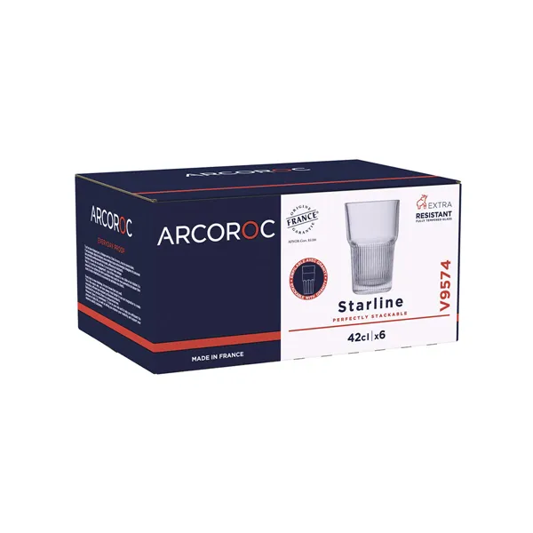 Glass Arcoroc Starline Transparent Glass 420 ml (6 Units)