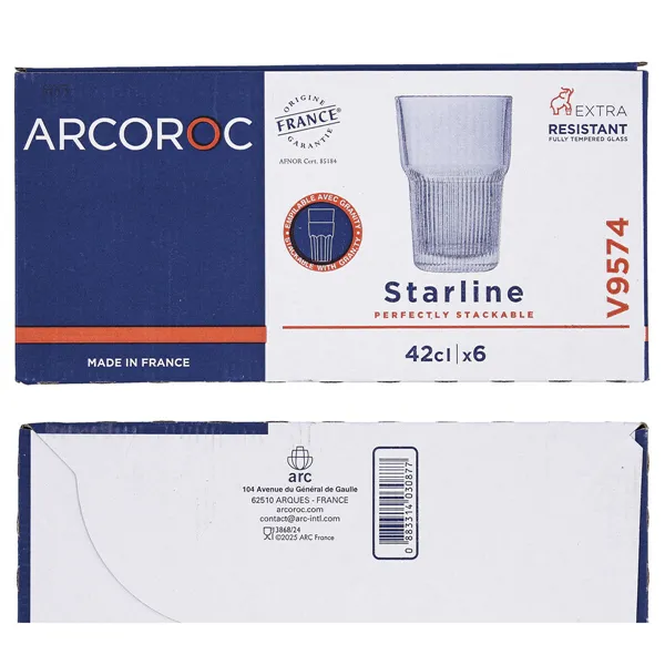 Glass Arcoroc Starline Transparent Glass 420 ml (6 Units)