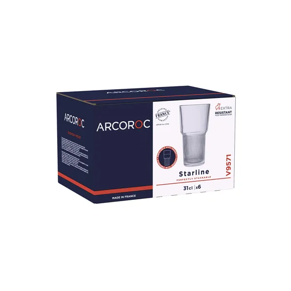 Glass Arcoroc Starline Transparent Glass 310 ml (6 Units)