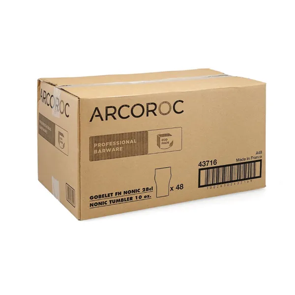 Beer Glass Arcoroc Nonic Transparent Glass 280 ml (24 Units)