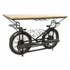Bottle rack DKD Home Decor MB-161865 Metal Natural rubber Mango wood Black Natural 155 x 56,5 x 96,5 cm