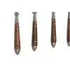 Cutlery DKD Home Decor Natural Silver Stainless steel Acacia (4,5 x 2 x 20 cm)