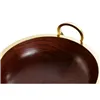 Salad Bowl Home ESPRIT Brown Golden Aluminium Acacia 28 x 26 x 12 cm