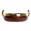 Salad Bowl Home ESPRIT Brown Golden Aluminium Acacia 28 x 26 x 12 cm