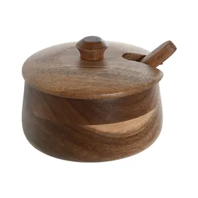 Sugar Bowl Home ESPRIT Natural Acacia 9,5 x 9,5 x 7,5 cm