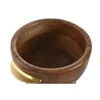 Mortar and pestle Home ESPRIT Stainless steel Acacia 20,5 x 17 x 14,5 cm