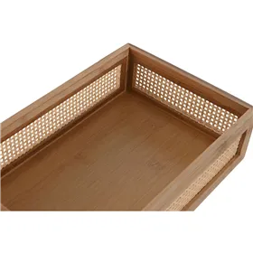 Krepšelio rinkinys DKD Home Decor Ruda Natūralus Vikšriai (2 Dalys)