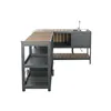 Kitchen furniture Home ESPRIT Grey Natural 236 x 50 x 91 cm