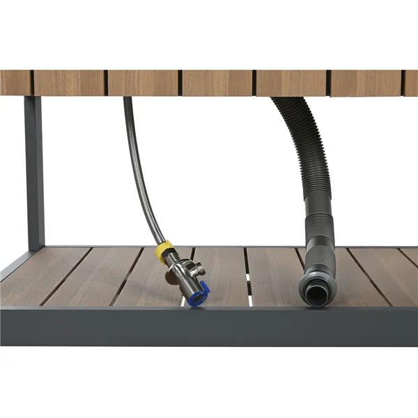 Kitchen furniture Home ESPRIT Grey Natural 236 x 50 x 91 cm