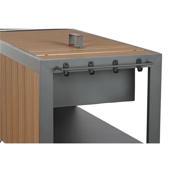 Kitchen furniture Home ESPRIT Grey Natural 236 x 50 x 91 cm