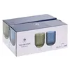 Set of glasses Home ESPRIT Green Crystal With relief 275 ml (6 Units)