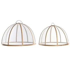 Plate cover Home ESPRIT Bamboo 35 x 35 x 22 cm