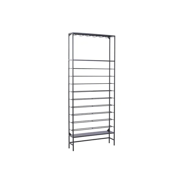 Bottle rack Home ESPRIT Black 75 X 16 X 180 CM