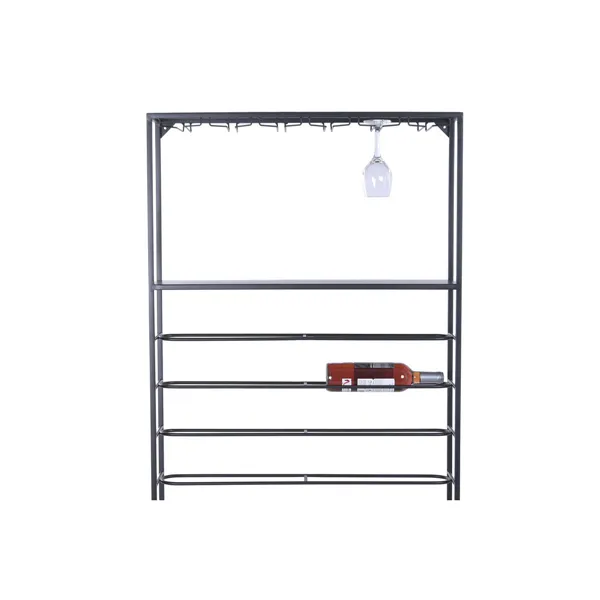 Bottle rack Home ESPRIT Black 75 X 16 X 180 CM